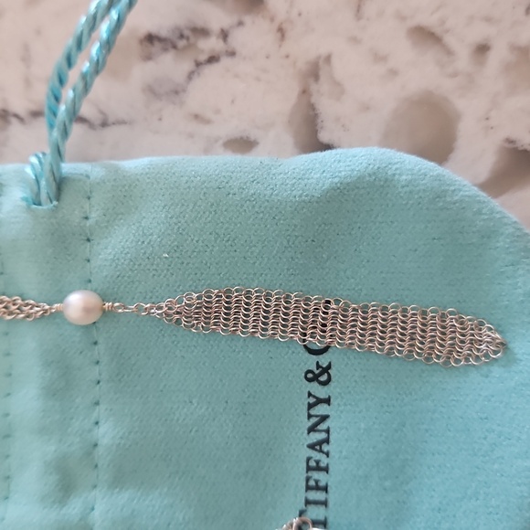 Tiffany & Co. RARE 925 Silver Chain with Pearl Accent - Picture 2 of 4